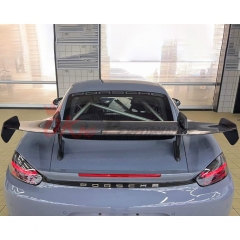 GT4RS Style Carbon Fiber Rear GT Spoiler For Porsche 718 Cayman Boxster 2016-2020