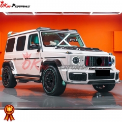 G900 Rocket Style Dry Carbon Fiber Front Grille For Mercedes Benz G Class W464 G63 AMG BRABUS 2019-2022