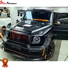 G900 Rocket Style Dry Carbon Fiber Front Grille For Mercedes Benz G Class W464 G63 AMG BRABUS 2019-2022