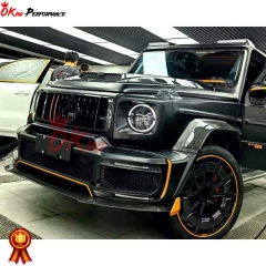 G900 Rocket Style Dry Carbon Fiber Front Grille For Mercedes Benz G Class W464 G63 AMG BRABUS 2019-2022