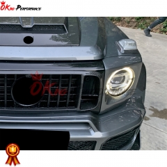 Dry Carbon Fiber Turn Signal Light Cover For Mercedes Benz G Class W464 G63 AMG BRABUS 2019-2022