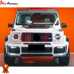 G900 Rocket Style Dry Carbon Fiber Front Grille For Mercedes Benz G Class W464 G63 AMG BRABUS 2019-2022