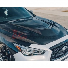 VA Style Carbon Fiber Hood For Infiniti Q50 2014-2018