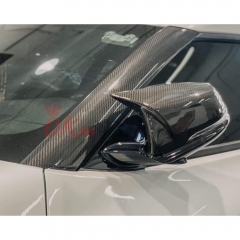 AN Style Dry Carbon Fiber Repalcement Side Mirror Cover For Toyota GR Supra MK5 A90 A91 2019-2024