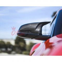 AN Style Dry Carbon Fiber Repalcement Side Mirror Cover For Toyota GR Supra MK5 A90 A91 2019-2024