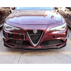 B Style Carbon Fiber Front Bumper Canards For Alfa Romeo Giulia Base Ti 2016-2023