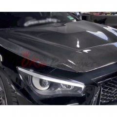 GTS Style Honeycomb Carbon Fiber Hood Bonnet For INFINITI Q50 2013-2024