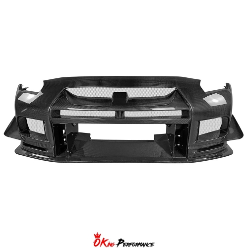 Top Racing Style Carbon Fiber Front Bumper For Nissan R35 GTR 2008-2016