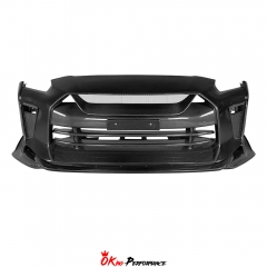 TopSecret Style Partail Carbon Fiber Front Bumper For Nissan R35 GTR 2017-2019