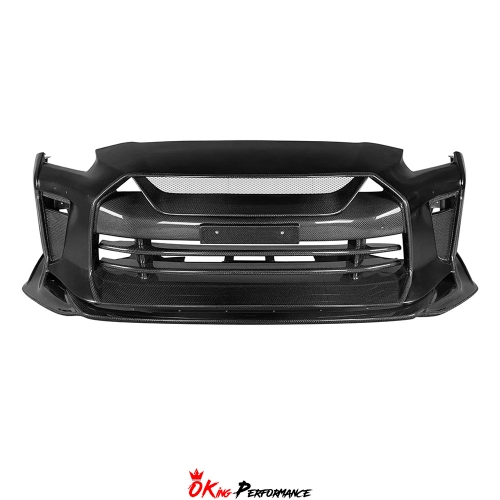 TopSecret Style Partail Carbon Fiber Front Bumper For Nissan R35 GTR 2017-2019