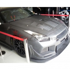 Top Racing Style Carbon Fiber Front Bumper For Nissan R35 GTR 2008-2016