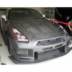 Top Racing Style Carbon Fiber Front Bumper For Nissan R35 GTR 2008-2016