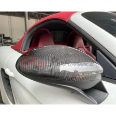 Dry Carbon Fiber Mirror Cap（Add On) For Porsche 718 Cayman Boxster 2016-2018