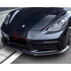 CMST Style Carbon Fiber Front Lip For Porsche 718 Cayman Boxster 2016-2020