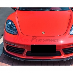 CMST Style Carbon Fiber Front Lip For Porsche 718 Cayman Boxster 2016-2020