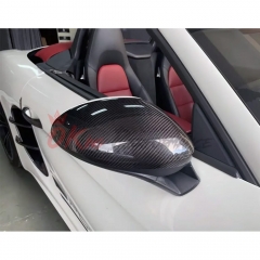 Dry Carbon Fiber Mirror Cap（Add On) For Porsche 718 Cayman Boxster 2016-2018