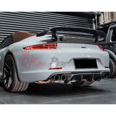 V Style Carbon Fiber Rear Diffuser For Porsche 911 Carrera S 4S GTS 991 991.1 2012-2015