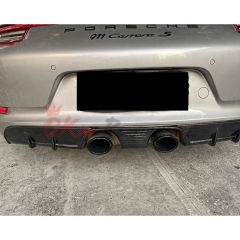 Center Exhaust Style Carbon Fiber Rear Diffuser For Porsche 911 Carrera S 4S GTS 991 991.2 2016-2018