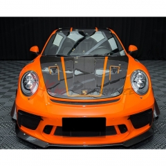 GT3RS Style Dry Carbon Fiber Hood For Porsche 911 Carrera 991 991.1 991.2 2012-2018