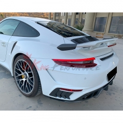 TopCar Style Carbon Fiber Rear Spoiler With Trunk Lid For Porsche 911 Carrera 991 991.1 991.2 Turbo S 2012-2018