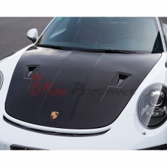 GT2RS Style Dry Carbon Fiber Hood For Porsche 911 Carrera S 4S 911 991.1 991.2 2012-2018