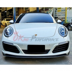 OD Style Carbon Fiber Front Lip For Porsche 911 Carrera 991 991.2 2016-2018