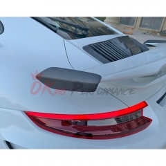 TopCar Style Carbon Fiber Rear Spoiler With Trunk Lid For Porsche 911 Carrera 991 991.1 991.2 Turbo S 2012-2018