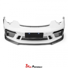 GT3RS Style PP Front Bumper With Carbon Fiber Front Lip For Porsche 911 Carrera 991 991.2 2016-2018