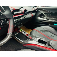 Dry Carbon Fiber Center Console Base Panel Replacement For Ferrari 812 Superfast GTS 2017-2023