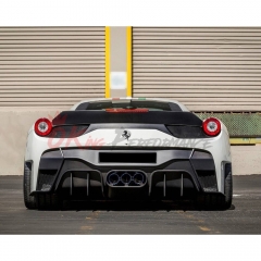 Vorsteiner Style Half Carbon Fiber (CFRP) Car Rear Bumper For Ferrari 458 Italy Speciale 2011-2016