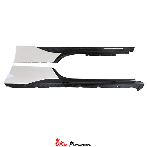 OEM Style Dry Carbon Fiber Side Skirts For Ferrari SF90