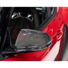 Dry Carbon Fiber Repalcement Side Mirror Cover For Toyota GR Supra MK5 A90 A91 2019-2024