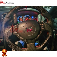 Customize Carbon Fiber Steering Wheel With Center Trim Cover (Alcantara) For Nissan R35 GTR 2008-2016