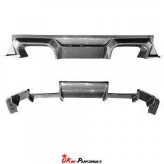 AP V2 Double Deck Style Dry Carbon Fiber Rear Diffuser with Underboard For BMW G87 M2 2023