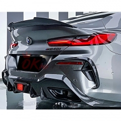 PSM Style Dry Carbon Fiber Rear Spoiler Trunk Wing For BMW 8 Series G14 G15 2018-2022