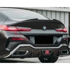 AC Style Dry Carbon Fiber Trunk Spoiler Rear Wing For BMW 8 Series G14 2018-2022