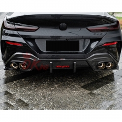 TAKD Style Dry Carbon Fiber Rear Diffuser For BMW 8 Series G14 G15 G16 2018-2022