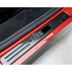 TailorMade Pattern Dry Carbon Fiber Door Sills Scuff Plates Panels For Ferrari SF90