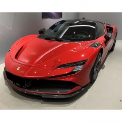 MI Style Dry Carbon Fiber Front Lip For Ferrari SF90