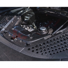 OEM Style Dry Carbon Fiber Engine Bay Cooling Net For Ferrari SF90