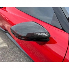 Dry Carbon Fiber Replacement Mirror Cover Caps For Ferrari SF90