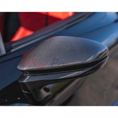 Dry Carbon Fiber Replacement Mirror Cover Caps For Ferrari SF90