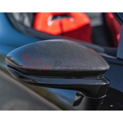 Dry Carbon Fiber Replacement Mirror Cover Caps For Ferrari SF90