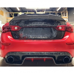 Wing Style Carbon Fiber (Cfrp) Rear Trunk For Infiniti Q50 2014-2017