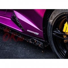 OEM Style Dry Carbon Fiber Side Skirt Air Intake Trim For Lamborghini Huracan EVO Spyder 2019-2020