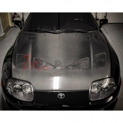 TRD Style Carbon Fiber Hood For Toyota Supra MK4 JZA80 A80 MKIV 1993-2002