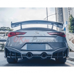 Project Black S Style Carbon Fiber Rear Spoiler GT Wing For Infiniti Q60 2016-2022