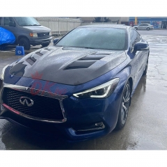 AMS Style Carbon Fiber Hood For Infiniti Q60 2016-2022