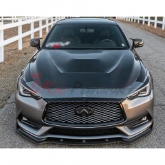 GTS Style Carbon Fiber Hood For Infiniti Q60 2016-2022