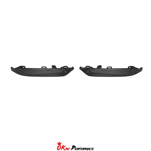 OEM Style Dry Carbon Fiber Front Bumper Trims For BMW M8 F90 F91 F92 F93 2020-2024